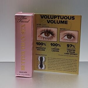 5 For $25 Item🌸 Too Faced Better Than Sex Mascara shade BLACK